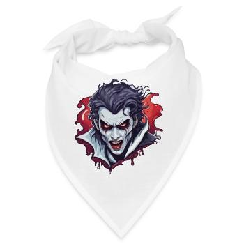 Vampir / Dracula / Blutsauger / Halloween / Mythos - Bandana - Weiß - Vorne