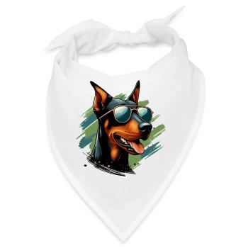 Dobermann Das Modell - Bandana - Weiß - Vorne