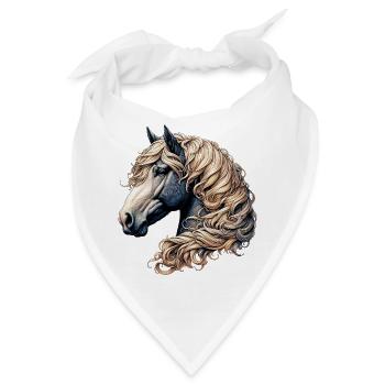Pferd - Bandana - Weiß - Vorne