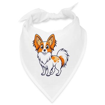 Alert Papillon Digitale Kunst - Bandana - Weiß - Vorne