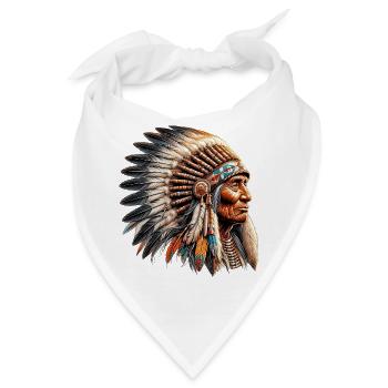 Amerikanisch Indianer Amerikanische Rote Haut - Bandana - Weiß - Vorne