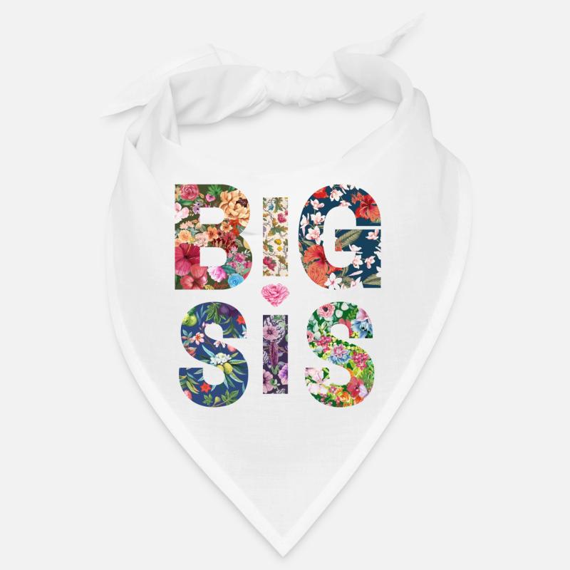BIG SIS - Sister - Große Schwester - Partnerlook - Bandana - Weiß