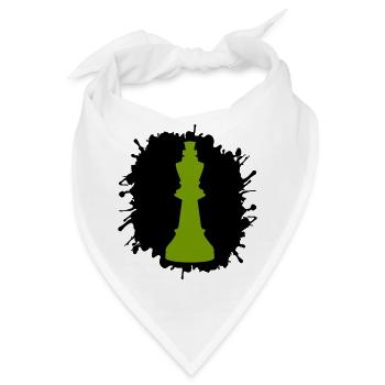 splatter schachkönig - Bandana - Weiß - Vorne