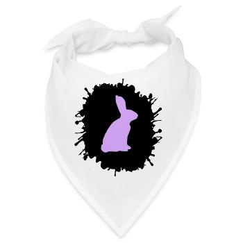 splatter hase - Bandana - Weiß - Vorne