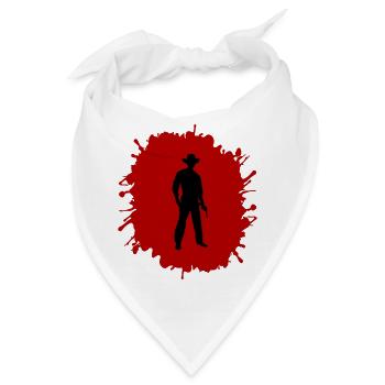 cowboy splatter - Bandana - Weiß - Vorne