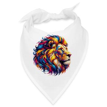 Löwe - Bandana - Weiß - Vorne