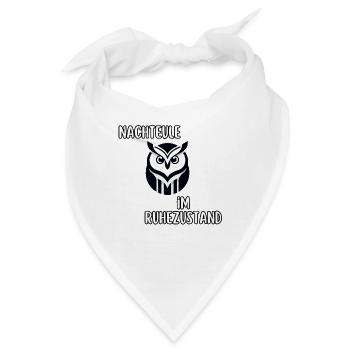 Nachteule im Ruhestand - Bandana - Weiß - Vorne