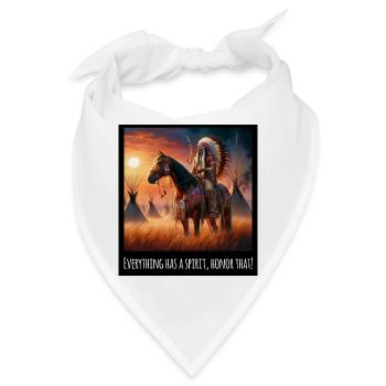 Kunst der amerikanischen Ureinwohner - Bandana - Weiß - Vorne