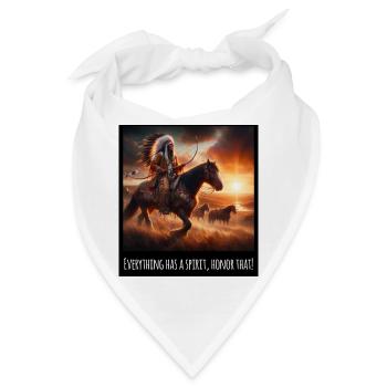 Kunst der amerikanischen Ureinwohner - Bandana - Weiß - Vorne