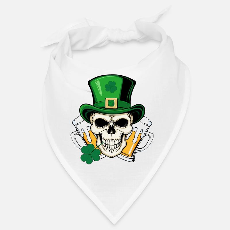 skull san patrick day Bandana