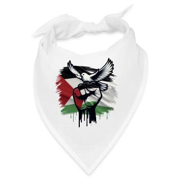 Palestina Friedenstaube Rafah Gaza - Bandana - Weiß - Vorne