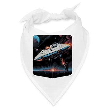 Ai Planet Raumschiff - Bandana - Weiß - Vorne
