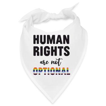 LGBT Pride Month - Menschenrechte sind nicht optional - Bandana - Weiß - Vorne