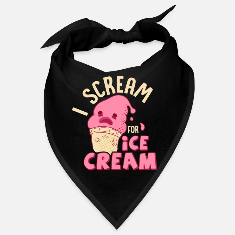 Je crie pour une boule de cornet de crème glacée en été Bandana
