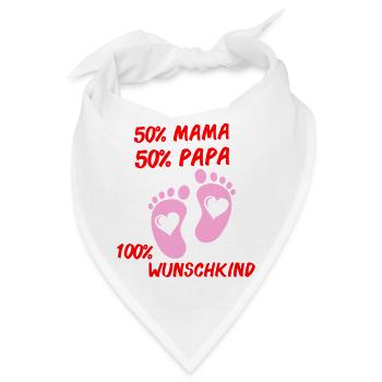 100 wunschkind 01 - Bandana - Weiß - Vorne