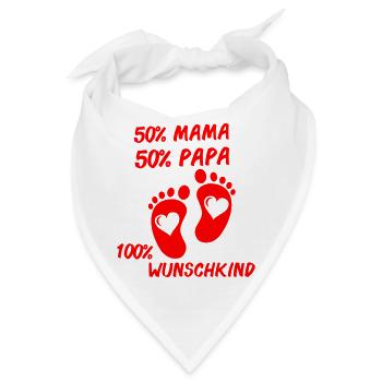 100 wunschkind 001 - Bandana - Weiß - Vorne