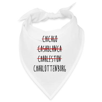 Charlottenburg Berlin Streichliste - Bandana - Weiß - Vorne