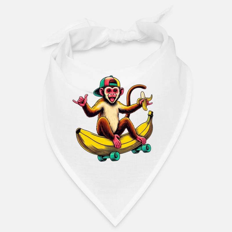 Monkey on Skateboard Bandana
