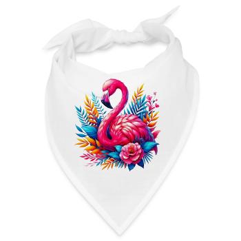 Flamingo - Bandana - Weiß - Vorne