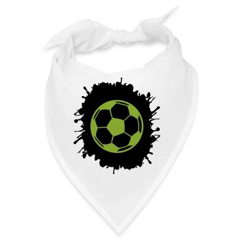 splatter fußball - Bandana - Weiß - Vorne