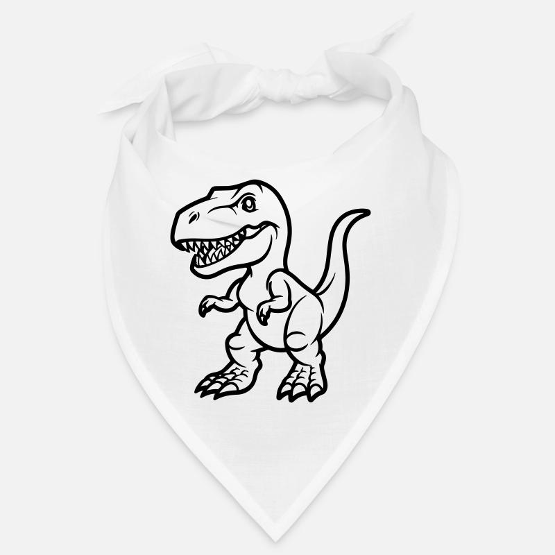 T Rex Comic - Bandana - Weiß