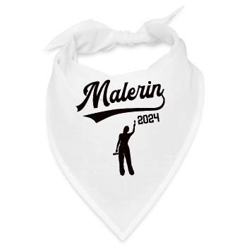 Malerin 2024 Beruf Malerei Lackiererin Azubi - Bandana - Weiß - Vorne