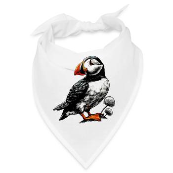 Papageitaucher - Bandana - Weiß - Vorne