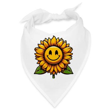 Sonnenblume - Bandana - Weiß - Vorne