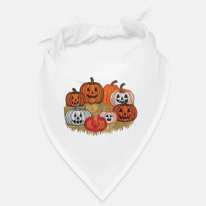 Beaded Halloween - Bandana - white