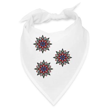 schneeflocke eiskristall - Bandana - Weiß - Vorne