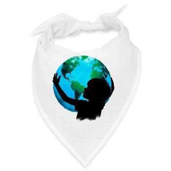 Planet Erde - Bandana - Weiß - Vorne