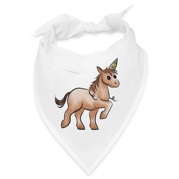 Pferdchen - Bandana - Weiß - Vorne