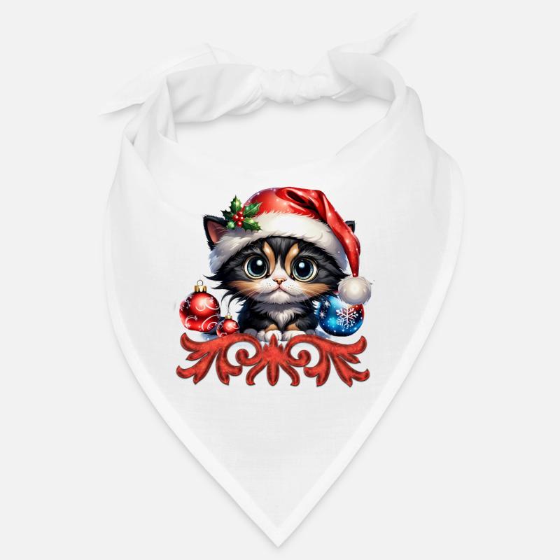 Adorable chaton de Noël. Bandana