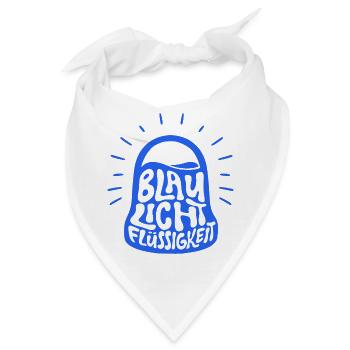 Blaulichtflüssigkeit - Blaulicht Symbol - Bandana - Weiß - Vorne