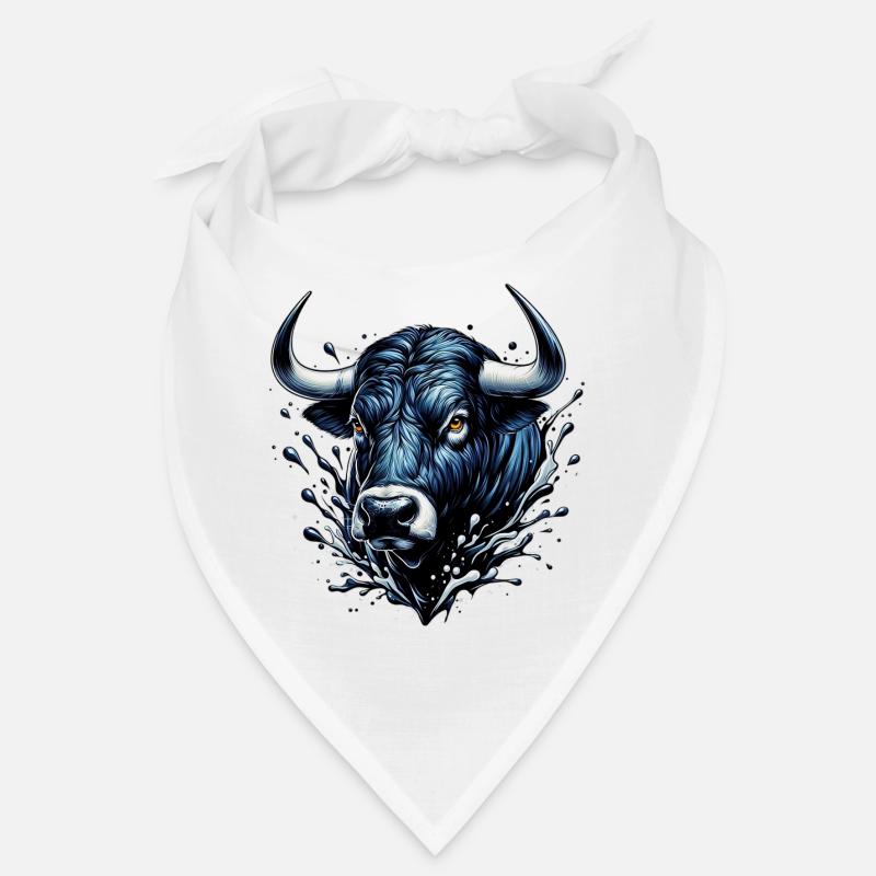 Taureau - Bandana - blanc