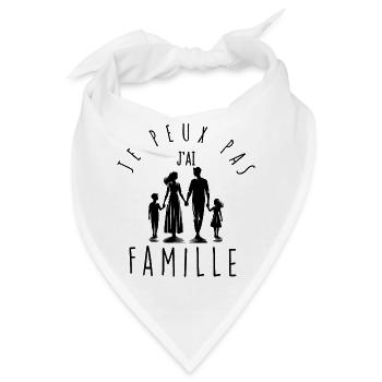 Ich kann nicht, ich habe Familie. - Bandana - Weiß - Vorne