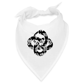 eine Schlange, die ihren Schwanz frisst - Bandana - Weiß - Vorne