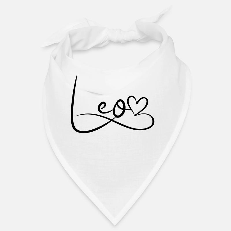 Leo Name First Name Heart Decor Bandana
