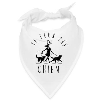 Ich kann nicht, ich habe Hunde. - Bandana - Weiß - Vorne