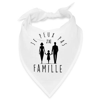 Ich kann nicht, ich habe Familie. - Bandana - Weiß - Vorne
