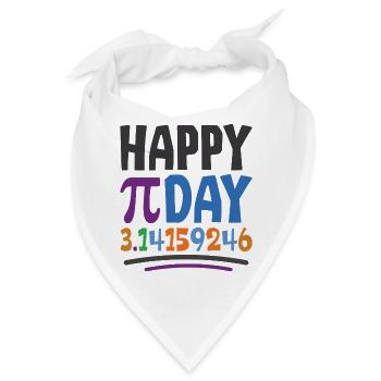 Frohen Pi Tag - Bandana - Weiß - Vorne