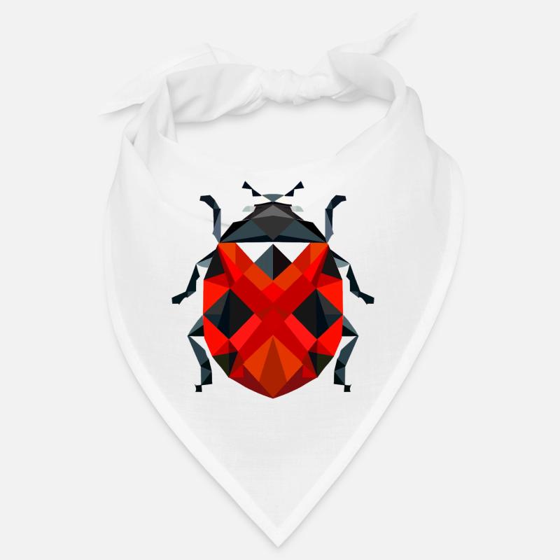 Stylish Polygonal Ladybug Illustration Bandana