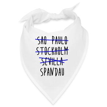 Sao Paulo Stockholm Sevilla Spandau Berlin Bezirk - Bandana - Weiß - Vorne