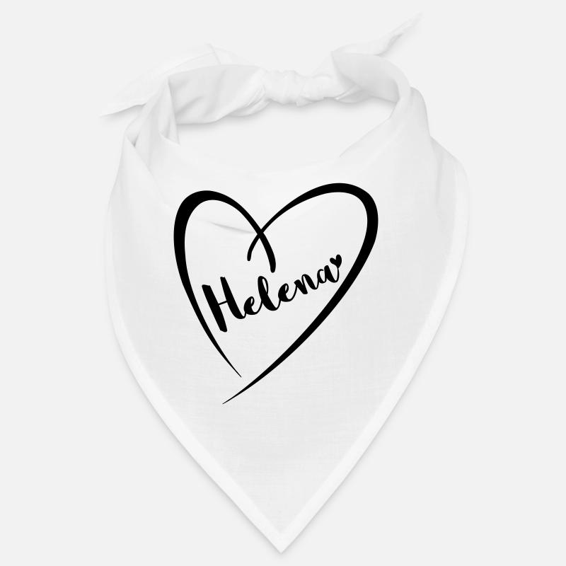 Helena surname first name in heart frame Bandana