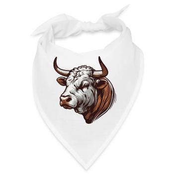 Stier - Bandana - Weiß - Vorne