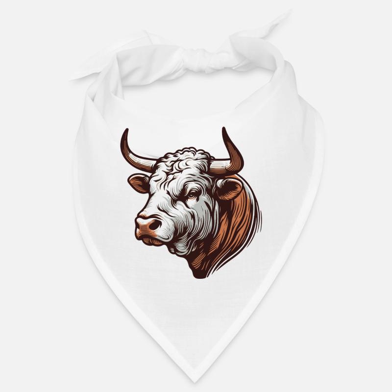 Stier - Bandana - Weiß