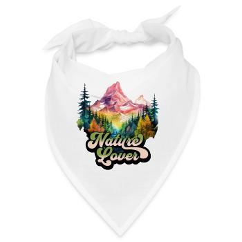 Natur Bunt Berge Bergsteigen Wandern Klettern - Bandana - Weiß - Vorne