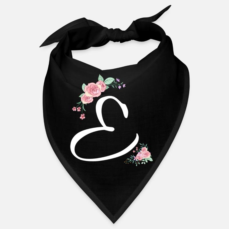 Lettre e fleurs Bandana