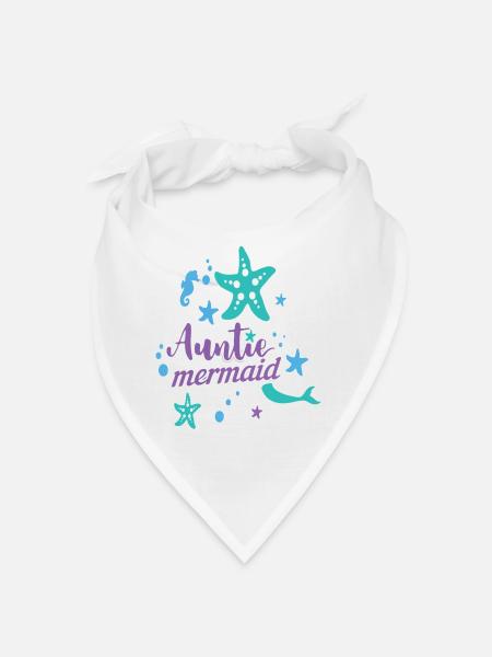 Auntie Mermaid - Bandana - white