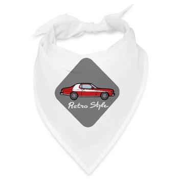 Retro-Stil - Bandana - Weiß - Vorne